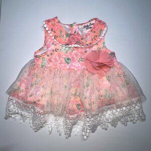 LITTLE Lass pink baby dress 6/9M